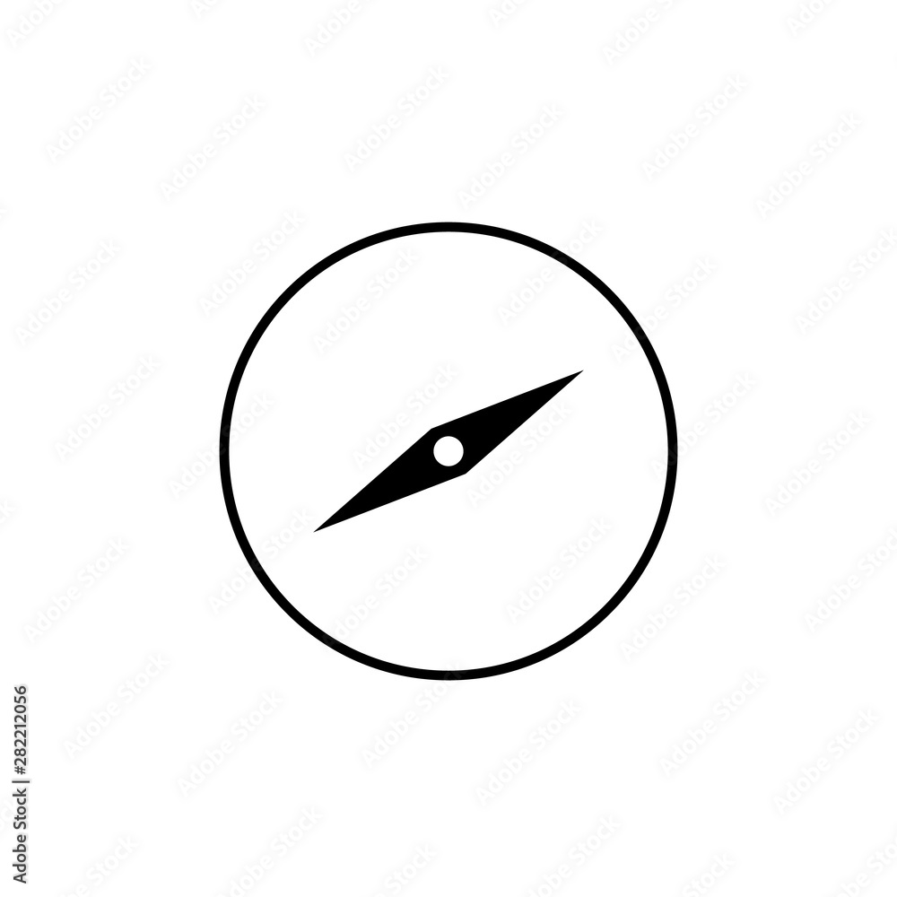 Glyph compass icon. Outline navigation. Simple logo. Vector illustration isolated
