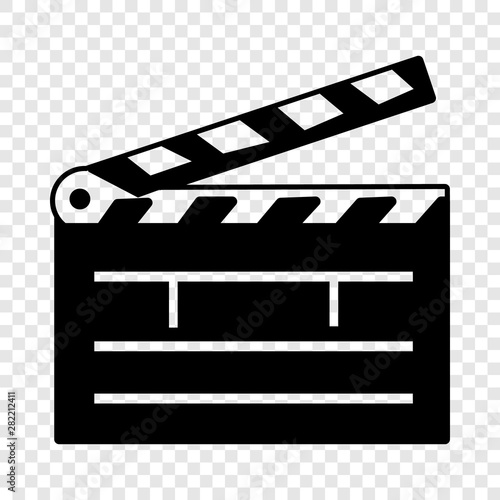 Clapper icon. Simple illustration of clapper vector icon for web