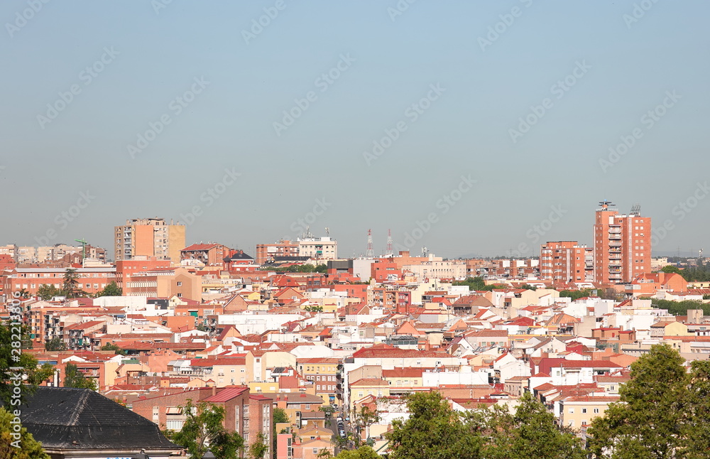 Cityscape view of Madrid Spain