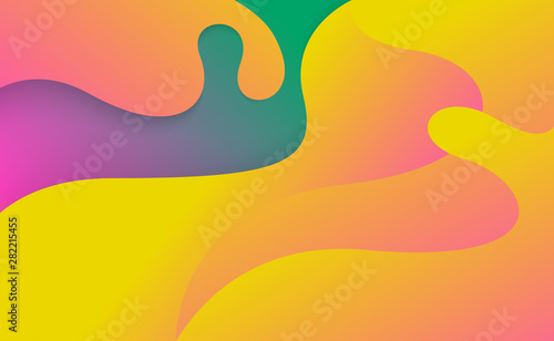 Colorful liquid background with gradient template. Gradient fluid background template illustration