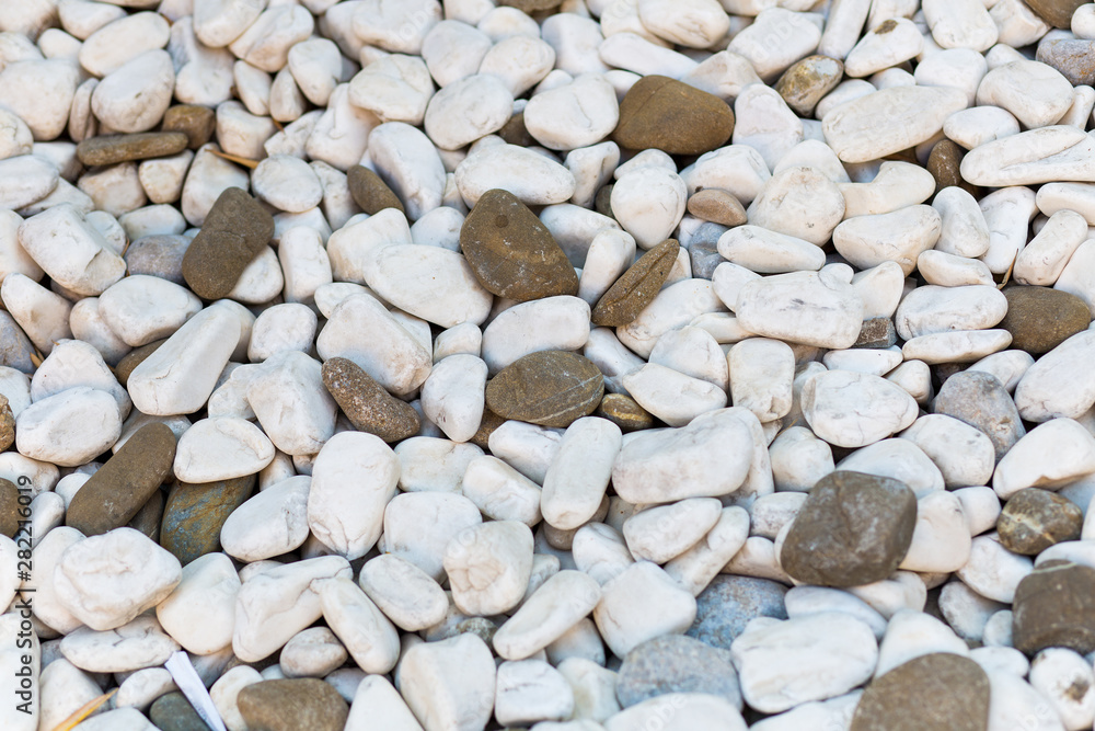 White pebbles texture and background, Decorative stone White pebbles texture and background, Decorative stone