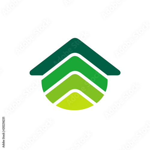 Logo House Abstract. Real Estate or Property Icon Design - Vector
