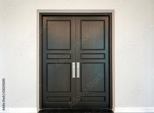 Brown wood door