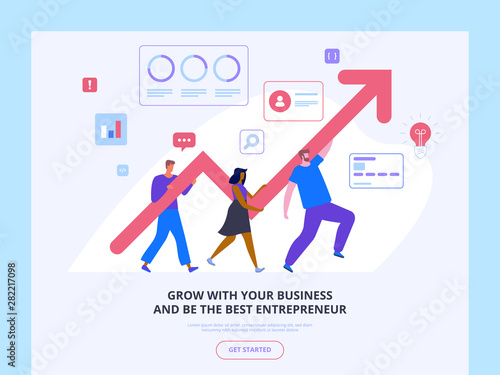 Business development courses landing page template