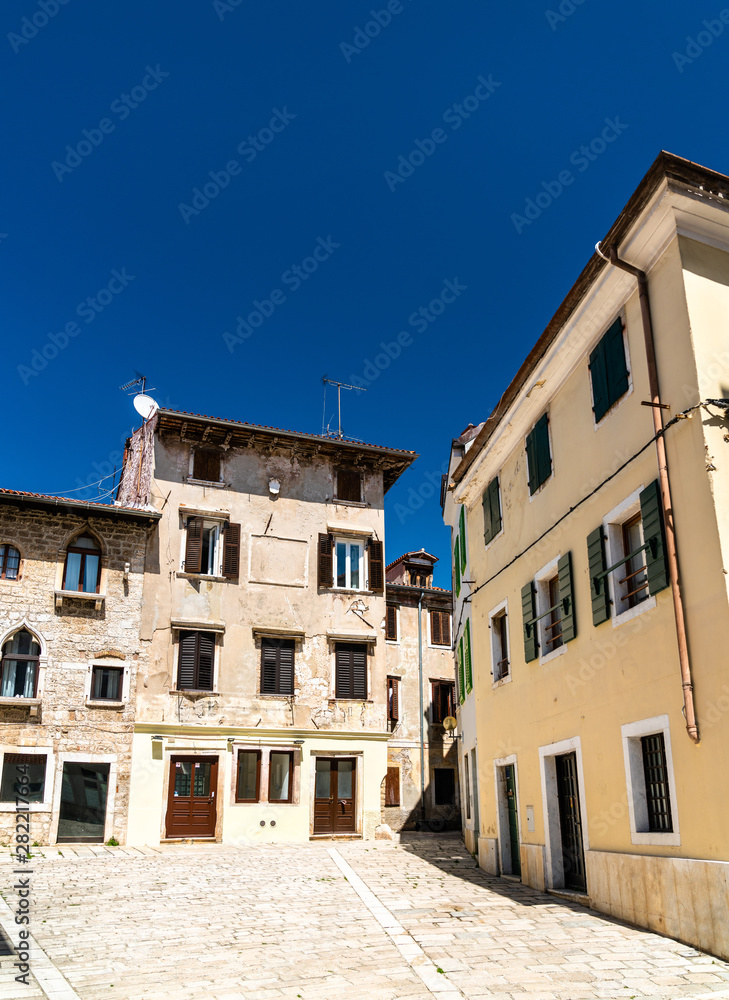 Houses in the old town of Porec, Croatia