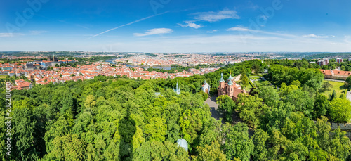 Tableau sur toile The Church of Saint Lawrence in Prague. Czech Republic.