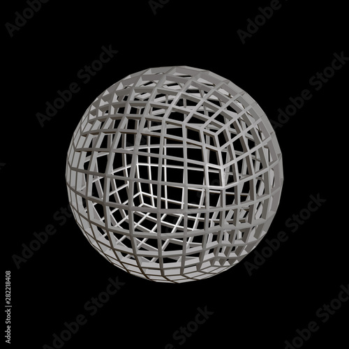 Abstract sphere wireframe. ...