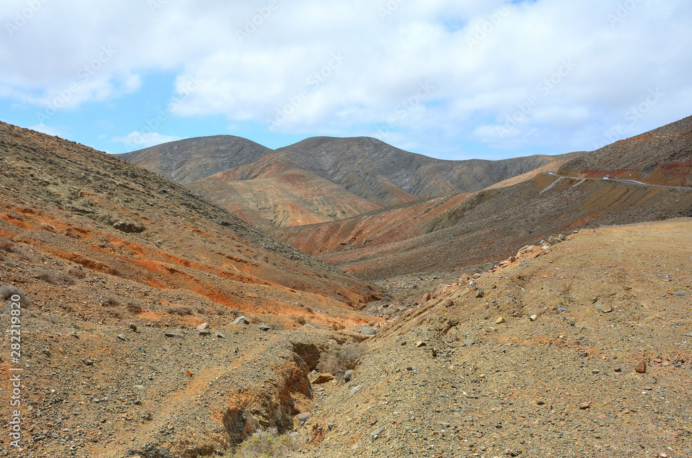 Volcanic Desert Mountains of Fuerteventura, Canary Islands