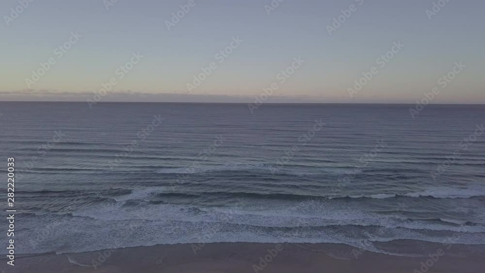 Aerial view of the australian wild beach at sunset Aerial view of the australian wild beach at sunset