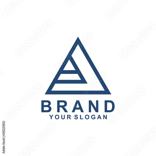 triangle logo template, design vector, symbol illustration