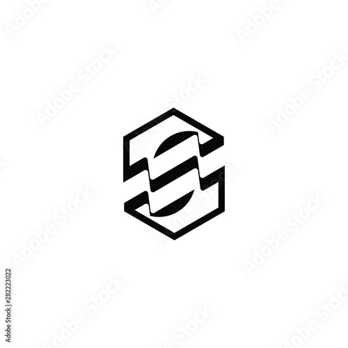 lines that make up the letter s logo design template vector