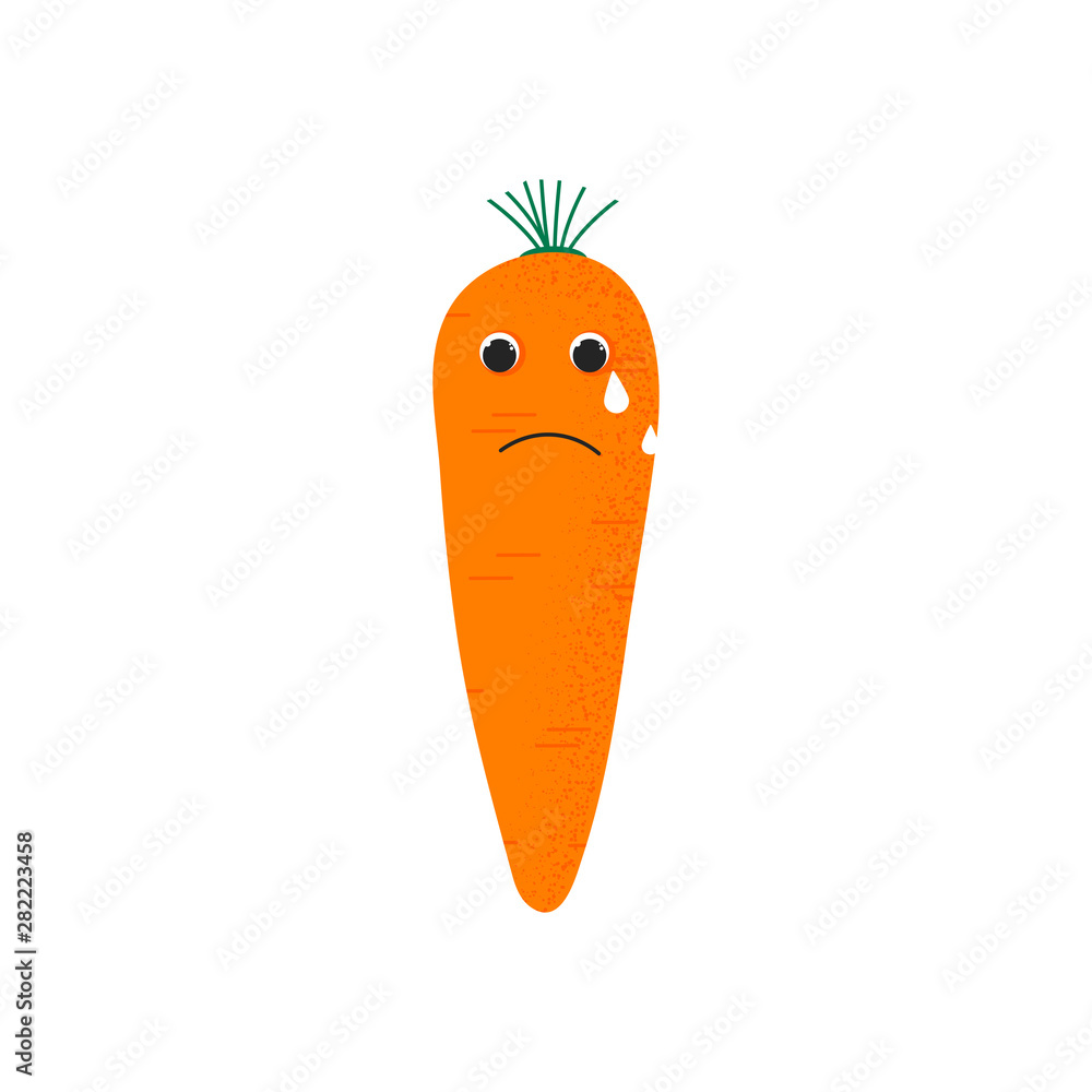 Isolated carrot cute smile characte Isolated carrot cute smile characte