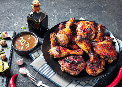 Spicy Grilled Caribbean Jerk Chicken, top view
