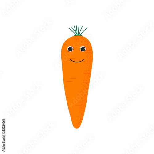 Isolated carrot cute smile characte