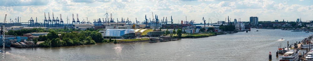 Naklejka premium Hamburg Hafen Panorama