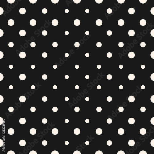 Vector geometric halftone seamless pattern with circles. Optical illusion effect