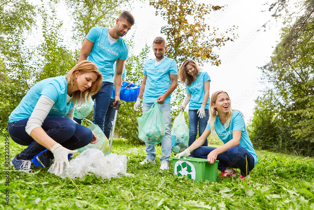 Volunteers of an environmental group Stock Photo | Adobe Stock