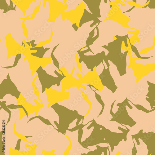 UFO camouflage of various shades of green, yellow and beige colors © Ko_Te