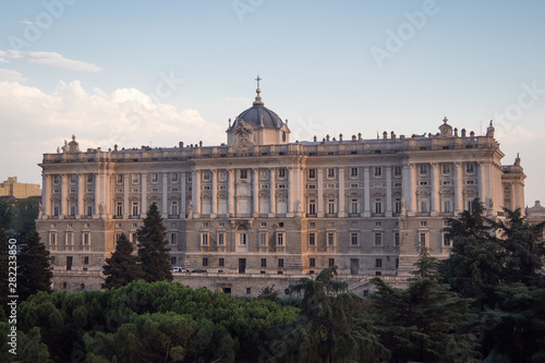 Fachada principal del palacio real de Madrid