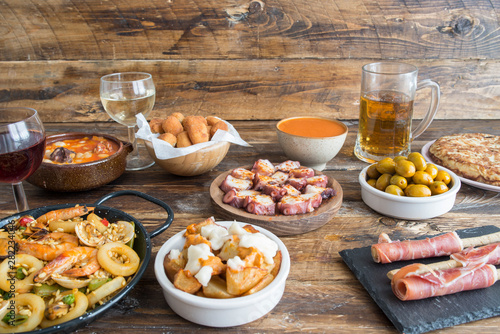 Typical spanish food and drink