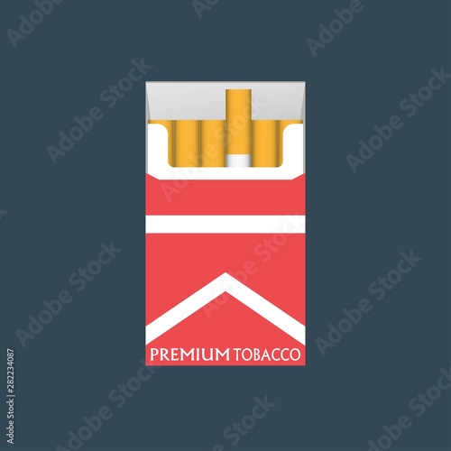 Vector illustration of a pack of cigarettes