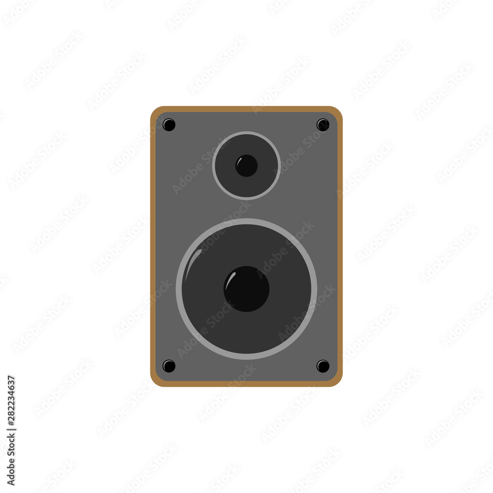 Vector illustration studio monitor, music speaker Vector illustration studio monitor, music speaker