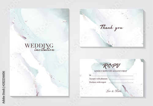 Holographic mint grey wedding marble card desing. Liguid splash abstract art.  Marble tender design background for wedding, invitation, web, banner, card, pattern, wallpaper vector illustration.