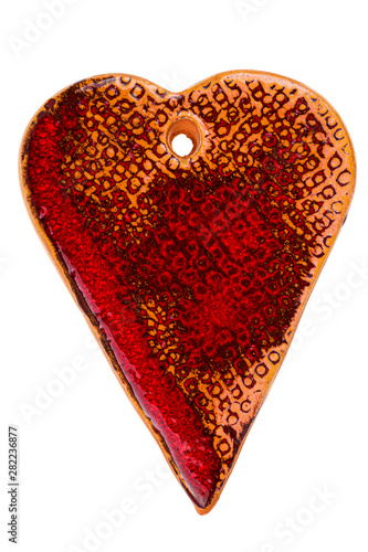 Red ceramic heart