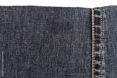 Piece of dark jeans fabric