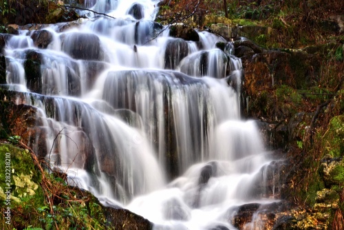 Winter  Water in movement in a mountain stream