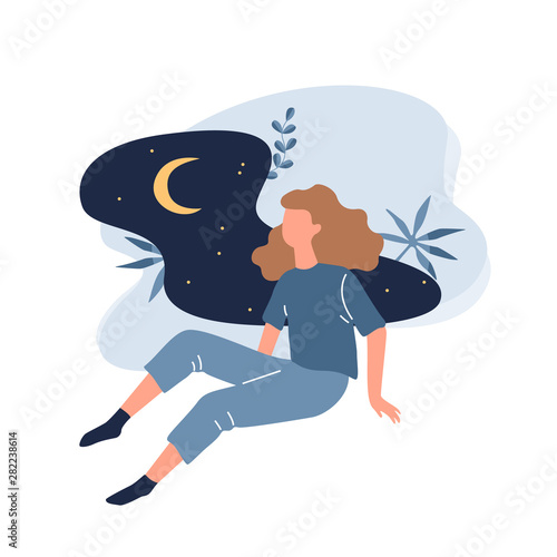 Woman suffering from the insomnia. Girl with no sleep