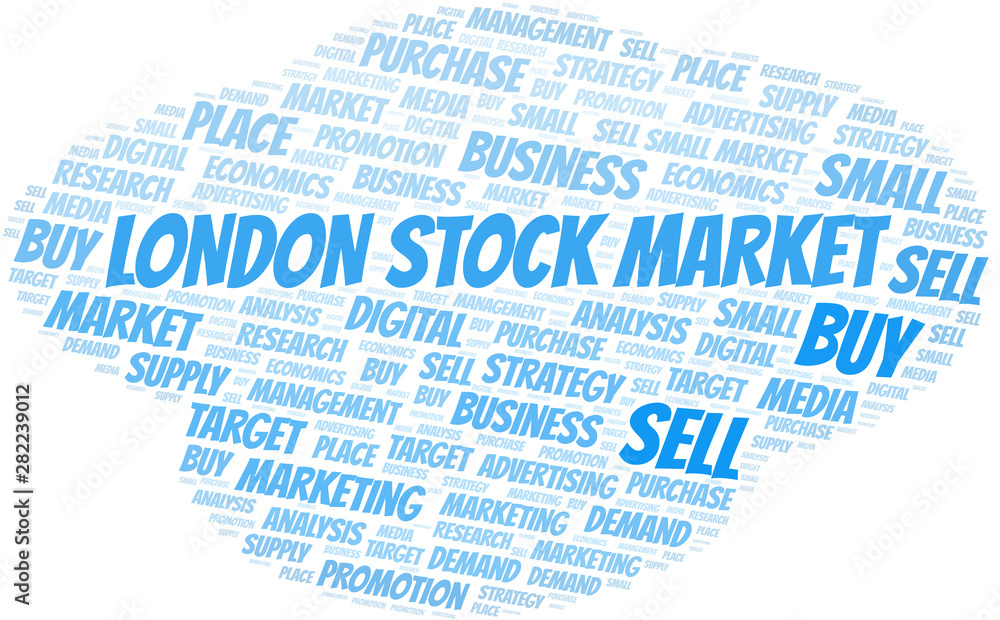 London Stock Market word cloud. Vector made with text only. London Stock Market word cloud. Vector made with text only.