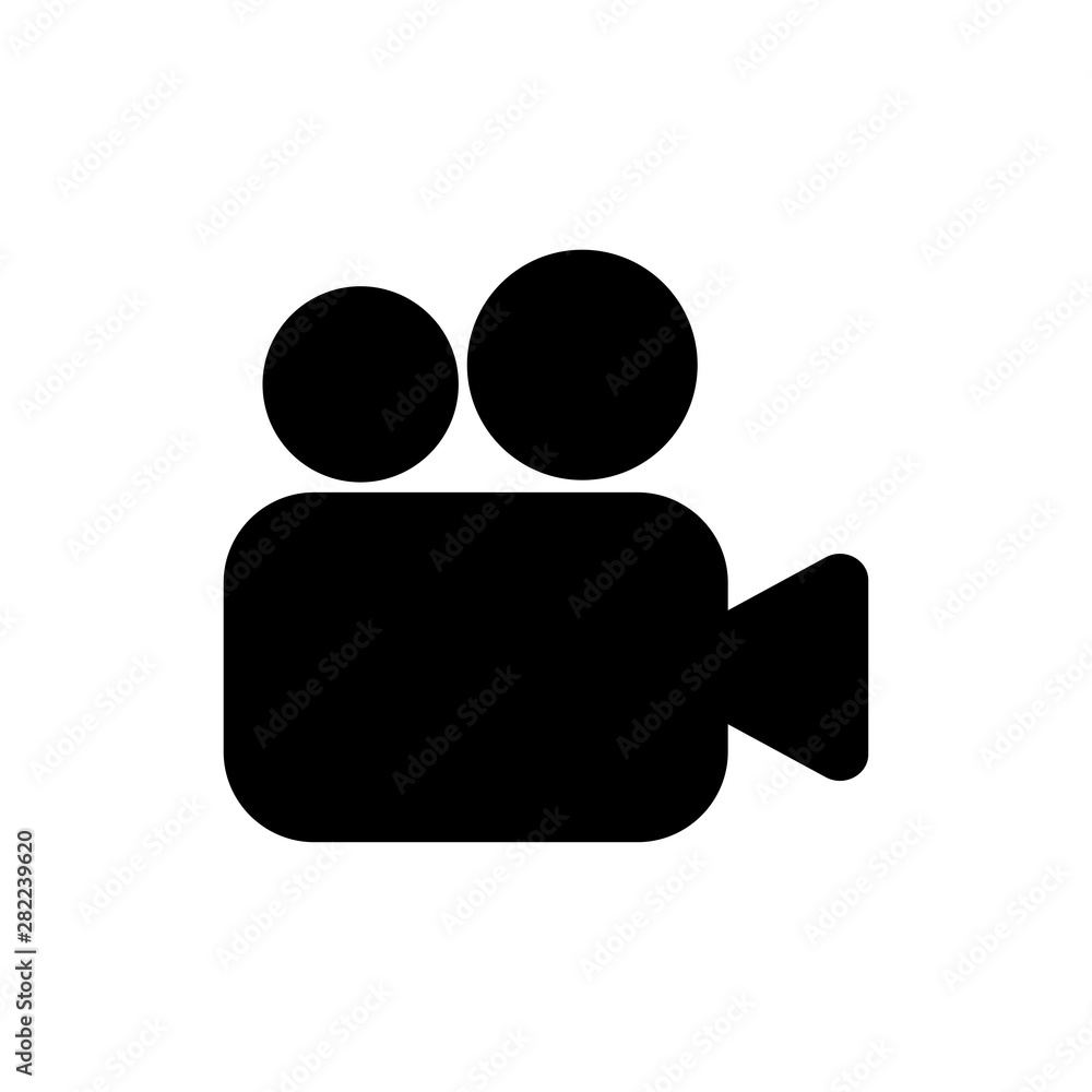 Camera cinema video icon isolated on the white background Camera cinema video icon isolated on the white background