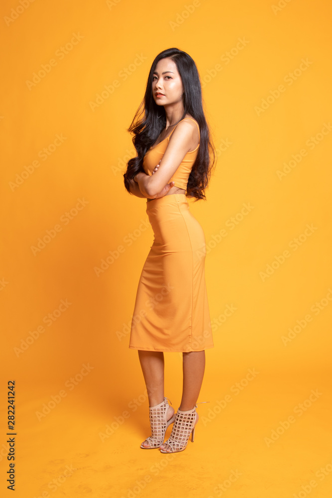 Full body of beautiful young asian woman. Full body of beautiful young asian woman.