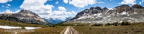 Panoramic View on Helen Lake Trail in Banff National Park, Alberta, Canada