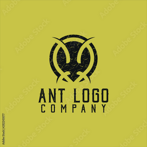 ant head logo vintage design