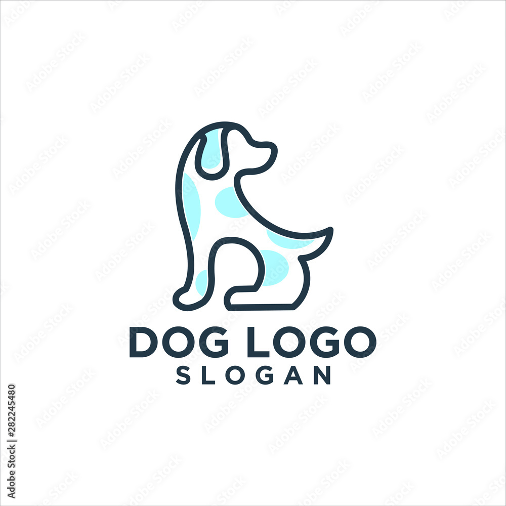 Dog logo outline minimalist vector graphic animal symbol Dog logo outline minimalist vector graphic animal symbol