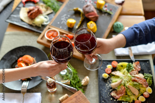 mushroom cream soup in a black plate