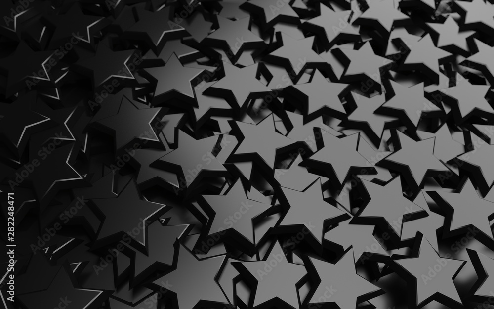 Fototapeta premium Black Stars Background