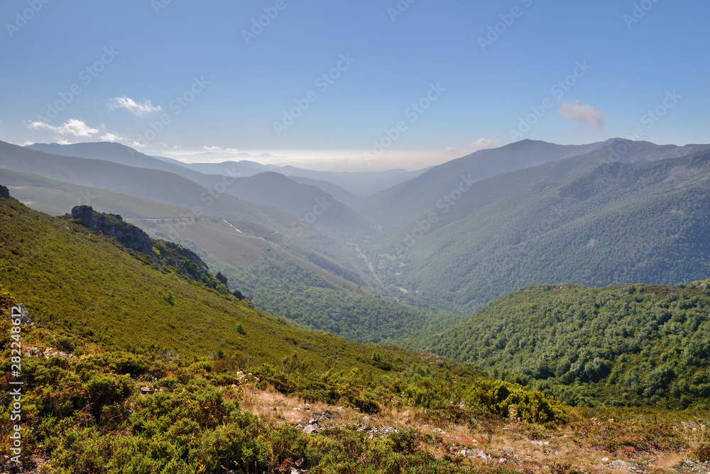 view of the mountain valley, panorama, Los Ancares, Spain