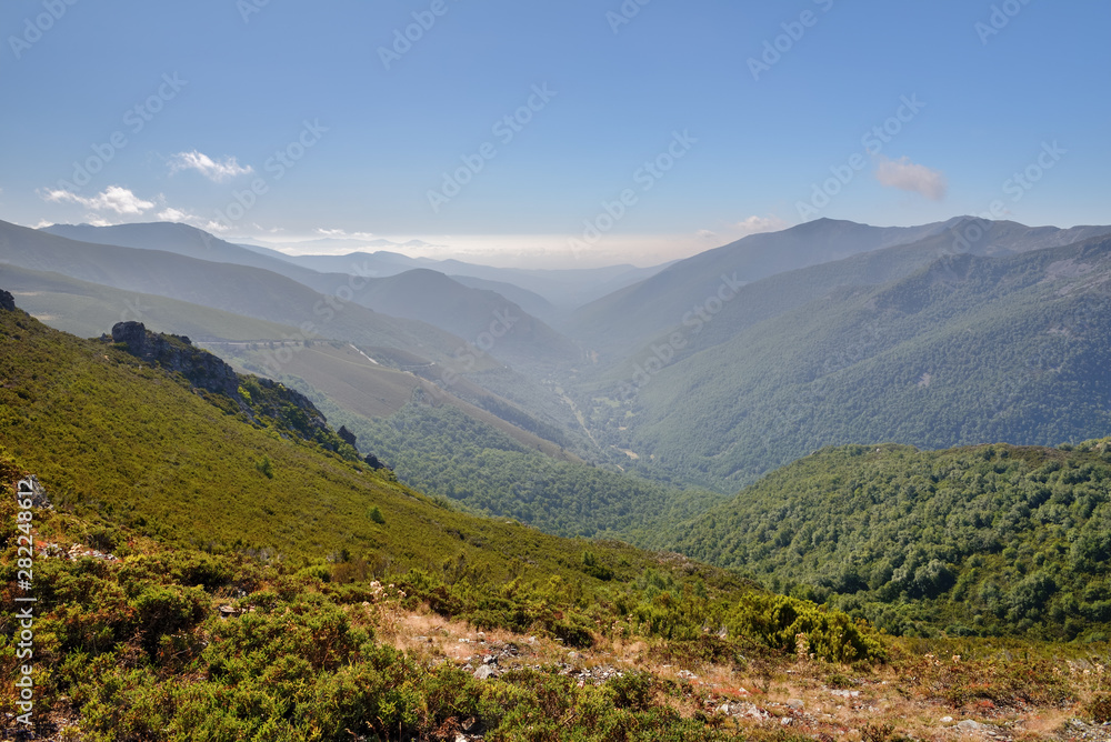 view of the mountain valley, panorama, Los Ancares, Spain view of the mountain valley, panorama, Los Ancares, Spain
