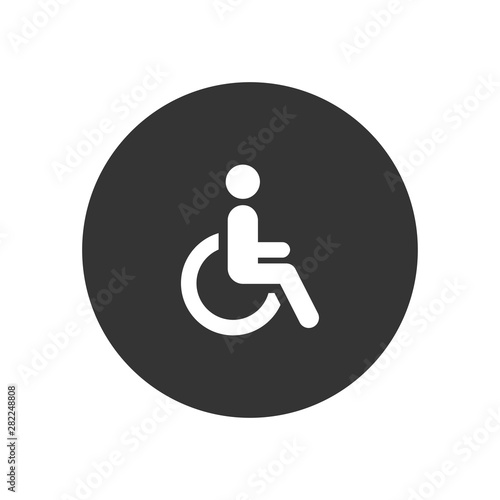 Disabled vector icon in modern style for web site and mobile app