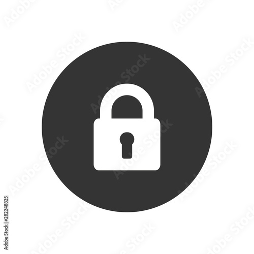 Locked padlock vector icon in modern style for web site and mobile app