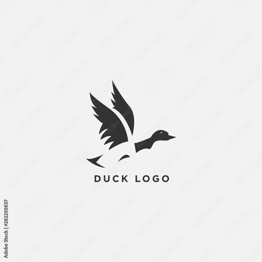 Fototapeta premium duck logo icon vector design 