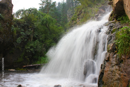 Kamyshlinsky waterfall in the mountain Altai