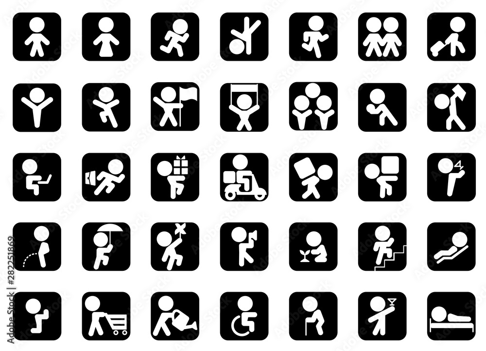 Fototapeta premium Business icon set for web, mobile and infographics.