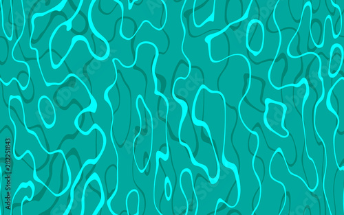 Abstract seamless vector pattern. Ripples. Isolated from the background. Turquoise, green.