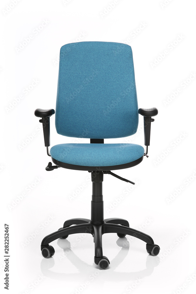 Image of a blue office chair isolated on white background Image of a blue office chair isolated on white background