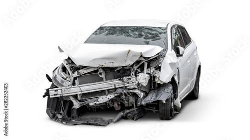 Fotografie, Obraz carcass of crashed car, Car insurance concept