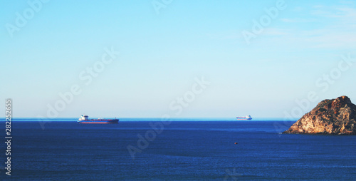 SEA WATER AND SHIPS AT DISTANCE 